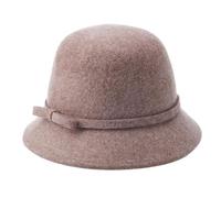 Ailan Fashionable Wool Felt Bucket Hat Winter Warm Hat For Women Lightweight Cozy Wear Complement For Tea Party Looks Which Won't Fall Off Accessory Also Can Be Gifts For