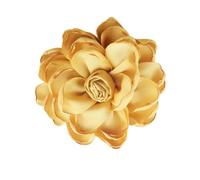 Ailan Flower Brooch Wedding Banquet Corsage Elegant Fabric Flower Pin Thoughtful Gift For Loved Ones On Special Occasions Hair Clip Hair Accessory Clothes Accessory, Gold, 10cm