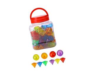 Ailan Fun Geometric Shapes Kids Light Table Manipulatives Educational Learning Tool Colorful 3D Shapes Together 3D For Teaching Geometric Solids for Creative