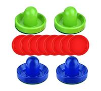 Ailan Goal Handles Paddles Replacement Parts Unique Air Hockey Pushers Game Tables Indoor Play Experience For Everyone Home For Kids Adult Indoor Family Games Equipment, Blue and Green, 96x60mm