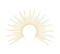 Ailan Halloween Headband for Creative Hair Accessory Sun God Halo Headpiece Lightweight Themed Parties And Role Play Sun God Hair Accessory Costume Prop Themed Party, Gold, 42 x32 cm