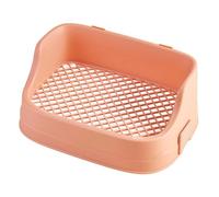Ailan Hamster Chinchilla Ferret Hedgehog Supplies Litter Tray Toilet Offers Comfortable Mesh Grids Easy To Maintain And Install Rabbit Litter Box For Cage Corner Snap Fastening, Pink, 36x24x15.5CM