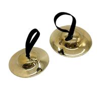 Ailan Hand Eye Coordination Finger Cymbals Unique Educational Mini Encouraging Musical Talents Chorus Presentations Finger Cymbals Kids Mini Copper Handheld, 5.2cm