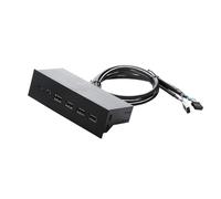Ailan High Speed Multi Functional USB Hub Easy Integration Into Desktop Computers 25 Inch USB Front Panel Hub Optical Drive Front Panel Hubs High Speed 5.25 Inch PC, 4 Ports 2.0, 163x105x53mm