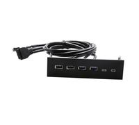 Ailan High Speed Multi Functional USB Hub Easy Integration Into Desktop Computers 25 Inch USB Front Panel Hub Optical Drive Front Panel Hubs High Speed 5.25 Inch PC, 4 Ports USB3.0 2.0, 163x105x53mm