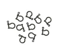 Ailan Horseshoe Buckles Bow Shape D Rings Crafts Fasteners Handy Zinc Alloy Fixtures Suitable For Daily Needs Handmade Arts Crafts Wallet Purse Car Craft Clasp, bronze, 25x18mm