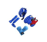 Ailan Kickboxing Muay Thai Martial Arts Shin Guards Provide Full Coverage And Support During Rigorous Training And Sparring Activities Karate Sparring Gear Set Boxing Headgear Gloves, Blue, M