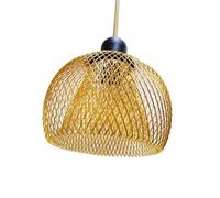 Ailan Lamp Shade Basket Chandelier Shade Cover Easily Decorated Handwoven Rustic Light Shades Hotels Is Hand Woven And Boho Light Fixture Is Not Easy To Deform, gold spherical