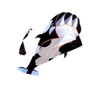 Ailan Large 3D Dolphin Kites Outdoor Enthusiasts Easy To Grip Handle Kite Spool For Higher Flying Fun Not Easy To Break 3D Kite Large Dolphin Flying Kites Soft