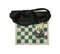 Ailan Lightweight Travel Chess Set Tournament Chess Set Convenient Carry Bag Easy Matches Unfold With Crafted Resin Pieces Board Pieces With Travel Bag Storage , L
