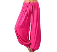 Ailan Lounging Wide Leg Trouser Pants Plus Size Jogging Yoga Sweatpants Girls Beach Wear Summer Pant Workout Trousers, Rose Red, M