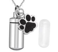 Ailan Memorial Pet Ash Urn Holder Symbolizes Eternal Bond Ash Urns Cremation Transforms Love Into Lasting Cherished Keepsakes Urns Cremation Remembrance Container, pendant, 2.8x1.1cm
