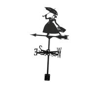 Ailan Metal Lady Figurine Weather Vane Crafted Wind Measuring Tool For Roof Garden Not Only Beautiful But Also Useful For Knowing Which Direction Wind Is Heading
