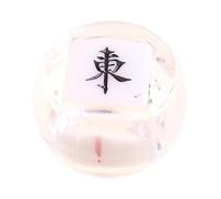 Ailan Multi Sided Game Dice Table Game Mahjong Tiles Must Have Tools For Board Lovers Of All Ages And Core Size Of Dealer Is 22 Mm. Chinese Mahjong Dice Acrylic Party, clear white, 4.35cm