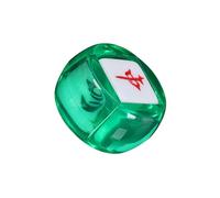 Ailan Multi Sided Game Dice Table Game Mahjong Tiles Must Have Tools For Board Lovers Of All Ages And Core Size Of Dealer Is 22 Mm. Chinese Mahjong Dice Acrylic Party, clear green, 4.35cm
