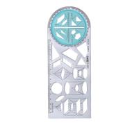 Ailan Multifunctional Geometric Ruler Draft Rulers School Supplies Stationery Tool Math Teaching Drawing Ruler For Office Has Various Patterns To Meet Daily Needs, Style C