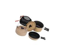 Ailan Outdoor Camp Cookware Set Features Non Stick Kettle And Frying Pan Family Backpacking Picnics And Travel Camping Cookware Set For Campfire Outdoor Travel