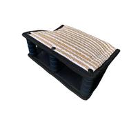 Ailan Outdoor Tug Sleeve Jute Bite Pillow Serves As Assistant Ensuring Safe Interactions In Training Or Outdoor Play Sessions Tug Sleeve Jute Bite Wedge Pillow, black, 35x25x13cm