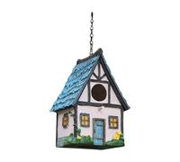 Ailan Parrot Bird Rest Place Bird House Cage Rustic Style Hanging Shelter For Birds Yard Garden Tree Hanging House Watching Parrot Rest Place Cage Outdoors, Pink, 14.2x12.5x20.5cm