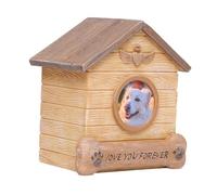 Ailan Pet Urns Resin Dog Memorial Box With Picture Frame Display To Remember Pet Attached Photo Frame Can Display Photos Urns For Dogs Urn With Picture Made Of Resin, dog, 13.5x9x15cm