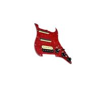 Ailan Pickguard Pickup Loaded Electric Guitar SSH Backplate Easy Installation Performance Stability Guitar Loaded Pickguard is Made of PVC and Ceramic Electric Pick Guard Pickup, Red, 28.1x22.2cm