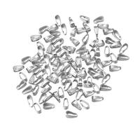 Ailan Pinch Bail Clasp Connectors 200pcs Made Of Metal Dangle Charm Jewelry Making Projects And Bracelets Pendant Bail Clasps Are DIY Making Various Jewellery Sets, Silver, 2x6mm