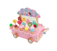 Ailan Pretend Food Toys Wooden Ice Cream Playset Engaging And Educational For Children At Home Or School While Also Improving Social Skills By Making And Sharing Ice Cream