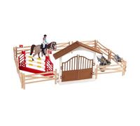 Ailan Pretend Play Toy Farm Animal Toys Set For Nurturing Leadership Skills While Engaging In for Creative Play Horse Stable Figurine Playset Equestrian Toy Set , Women Horseman