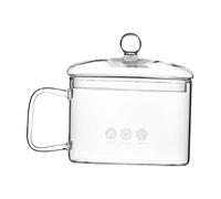 Ailan Ramen Cooking Pot Clear Glass Bowl With Handle Kitchen Cooking And Serving Instant Meals With Ease Can Bowl Of Microwave Or Refrigerator By Handle. Glass Simmering Pot Pumpkin