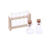 Ailan Realistic Miniature Test Tube Set With Wood Rack And Accessories For 112 Scale Dollhouse Decoration And Creative Experiments Miniature Test Tubes Dollhouse Model Decoration