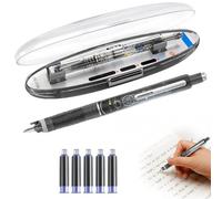 Ailan Retractable Fountain Pen Pilot Ink For Professional Results Writech Clictek Retractable Fountain Pen Asvine Fountain Pen, black, ErasableBlue 1+5