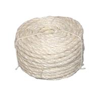 Ailan Robust Sisal Rope Cat Scratching Post Twine Length Suitable For Interactive Toy And Home Craft Projects Twisted Cord Wrapper Jute Rope Decoration Macrame, White, 6mmx20m