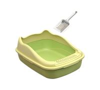 Ailan Semi Enclosed Cat Toilet Box Offers Cozy Environment Reducing Litter While Optimizing Space For All Cat Sizes Litter Tray Toilet Tray Pet Indoor Kitty