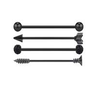 Ailan Shiny Sparkle Studs Jewelry Pack Features Four Pieces Stylish Ear Accessories Effortlessly Elevate Any Wardrobe Choice Tragus Earrings Helixs Ear Studs Barbell, Black