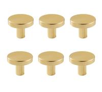 Ailan Shoe Cabinet Drawer Handle Circular Cabinet Handle Offers Durable Smooth Finish with Easy Fixing Using Aluminum Alloy Wardrobe Door Drawer is Made of, Gold 30 * 25mm