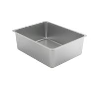 Ailan Sifting Pet Litter Box With Open Top And High Sides Cats And Small Pets Reduces Messy Cleanup Hassle High Sided Cat Metal Litter Pan Kitten Toilet Sand Box Container, Silver, 40x30x15cm