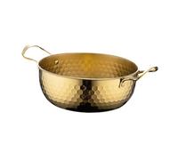 Ailan Stainless Steel Korean Instant Noodle Pot Multifunctional Cooking Pot Easy Clean Experience Family Meals Household Golden Ramen with Handle Soup