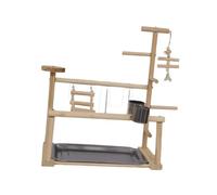 Ailan Stylish Bird Playground Wood Perch Stand Play Stand Ensures Fun Playtime And Training For Various Bird Breeds Play Perch Gym For Small Medium