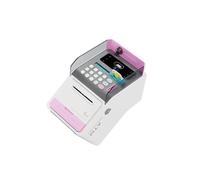 Ailan Thoughtful Children S Gift Electronic Piggy Bank Having Auto Scroll and Voice Features Making Saving Fun Auto Scroll Electronic ATM Savings Machine, Pink, 15.5x17.5x27cm