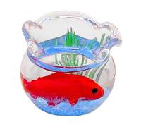 Ailan Transform Dollhouse With Realistic Fish In Aquarium Adding Charm To Dollhouse Miniature Model Toy Accessory Realistic Fish In Aquarium Model Miniature Scene, Red, 2x2cm