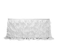 Ailan Tulle Table Skirt Ruffles Wedding Bridal Birthday Party Shower Ruffle Table Skirt is Soft Easy Install 185x77cm for, white