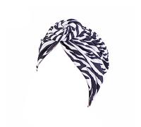 Ailan Turban African Knot Bohemian Style Hat Cover for Floral Print Band Elastic Head Scarf Hair Fashion Loss Bonnet Women, Black white zebra