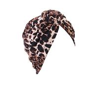 Ailan Turban African Knot Bohemian Style Hat Cover for Floral Print Band Elastic Head Scarf Hair Fashion Loss Bonnet Women, Leopard print