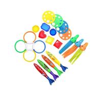 Ailan Underwater Diving Toys Exciting Water Games For Children Family Bonding Time Underwater Swimming Pool Toy Diving Rings Sticks Beach Swim Toys Water Game Training Gift Kids Boys Girls, 21 pcs
