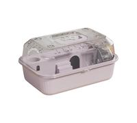 Ailan Ventilation Exercise Playing House Pet Carrier Designed For Spacious Living Of Hamsters Rats And Hedgehogs Breathable Small Animal Habitat Hamster Cage, Sky Coud Gray, 37x25x18cm