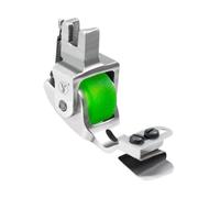 Ailan Versatile Sewing Foot Sewing Machine Parts Replacement Enhances Projects with Premium Alloy Construction and Reliability Presser Foot Rolled Hemmer Presser, Green Rubber Wheel, 6x3.5cm