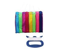 Ailan Vibrant Rainbow Kite and Long 84ft Flying Line for Outdoor Fun Stunt Power, Type D