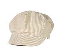 Ailan Warm Corduroy Hat for Women Stylish and Comfortable Multi Color Selection Autumn and Winter Warm Hat Polyester Leather, Milky White