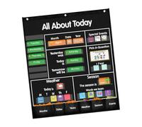 Ailan Weather Chart Organizer Pocket Chart Supplies Hanging Learning Tool Educational Fun Circle Time Calendar ABC Letters Organizer Teaching Tool Supplies Hanging