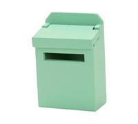 Ailan Wooden Flip Mailbox Miniature Accessory For Dollhouse Enhancements Gift Idea For Young Creators Mailbox Cover Flipable Open 1/12 Dollhouse Furniture Model Accessory, Green, 4.2x2.2x6.4cm